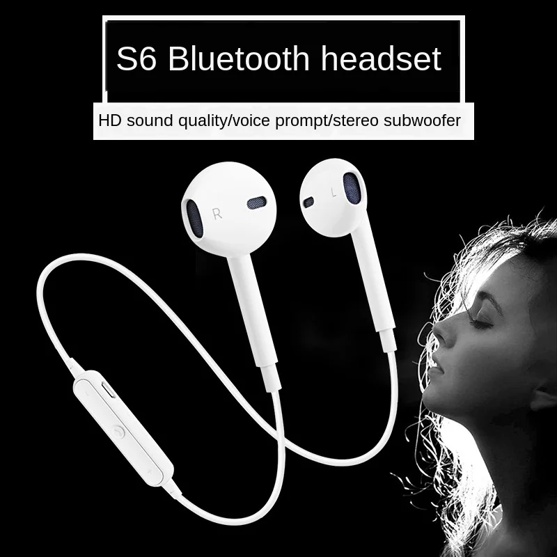 Спортивные Беспроводные bluetooth-наушники S6 музыкальная гарнитура спортивные