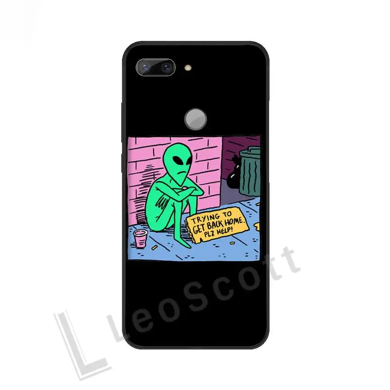 

Aesthetics Cute Cartoon alien space Phone Case For Huawei Honor 7C 7A 8X 8A 9 10 10i Lite 20 NOVA 3i 3e
