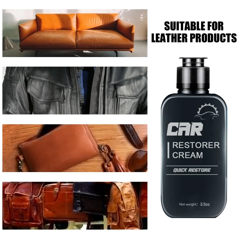 

100ml Wash&Maintenance Car/Home Leather Repair Gel Seat Leather Complementary Refurbishing Cream Paste Cleaner