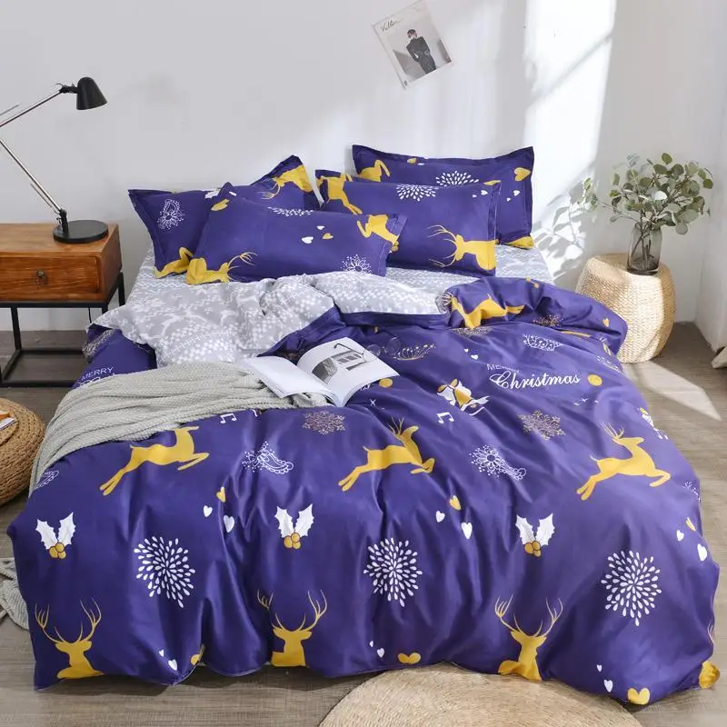 3-4Pcs/Set Bedding Set 25 Style Household Products Aloe Cotton Bed Leaves Animal Modern Sheet Pillowcase &amp Duvet Cover | Дом и сад