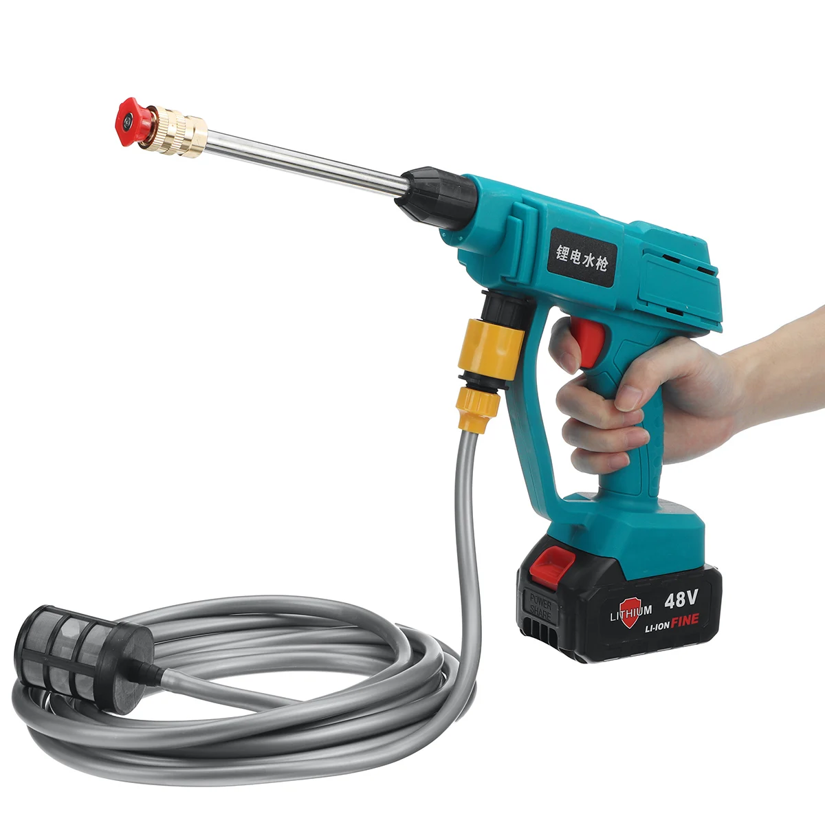 

800W 30BAR Wireless High Pressure Car Wash Water Gun Portable High Pressure Washer Car Washing Machine Home Cleaner 48V Battery