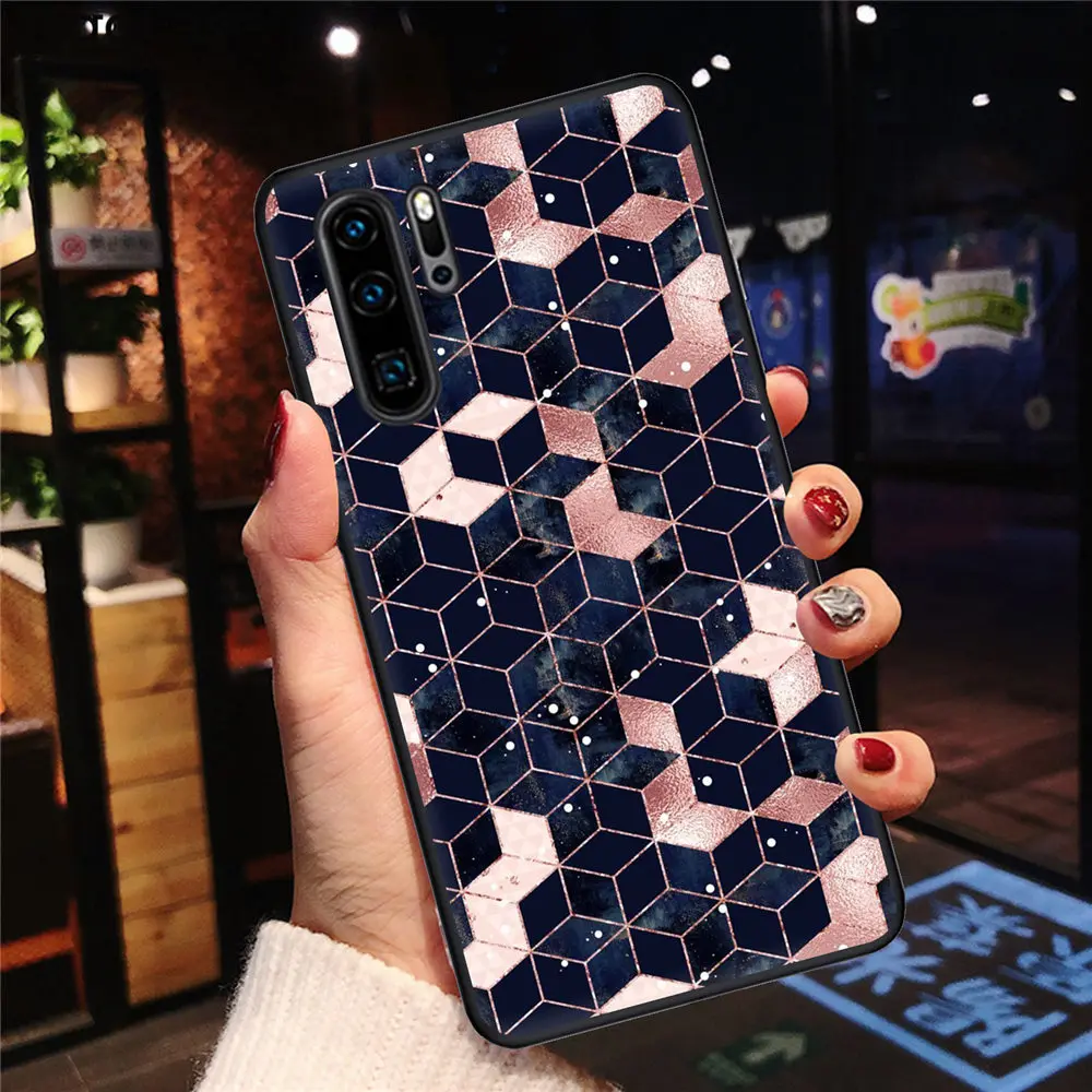 Мягкий силиконовый чехол-накладка с мраморным рисунком чехлы для Huawei P30 P10 P20 P40 Lite