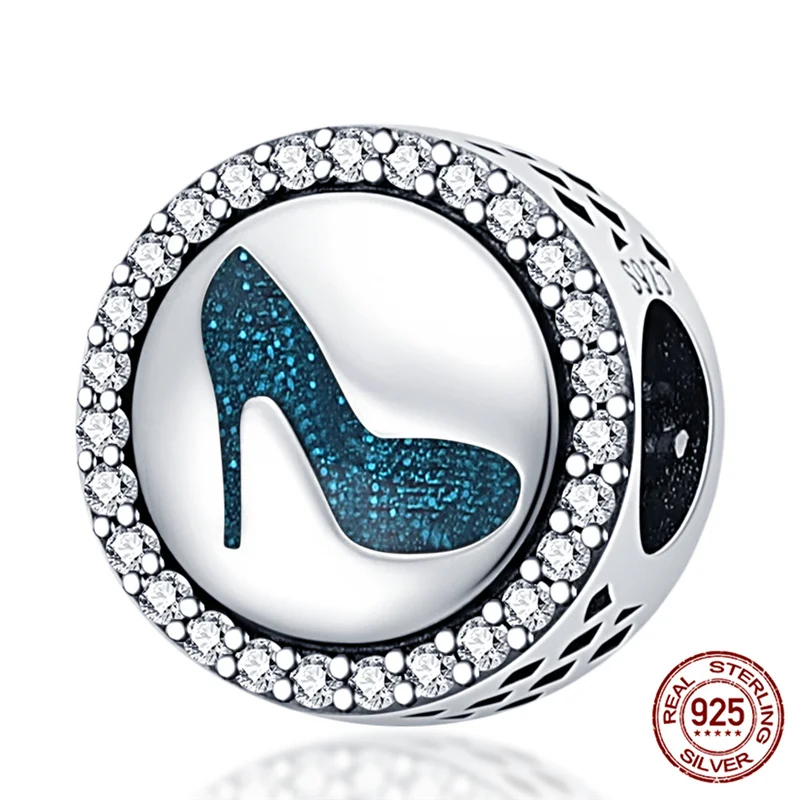 

Подвески CODEDOG plata of ley 925 пробы, серебряные бусины на высоком каблуке, подходят для оригинального браслета Pandora, женские Украшения «сделай сам...