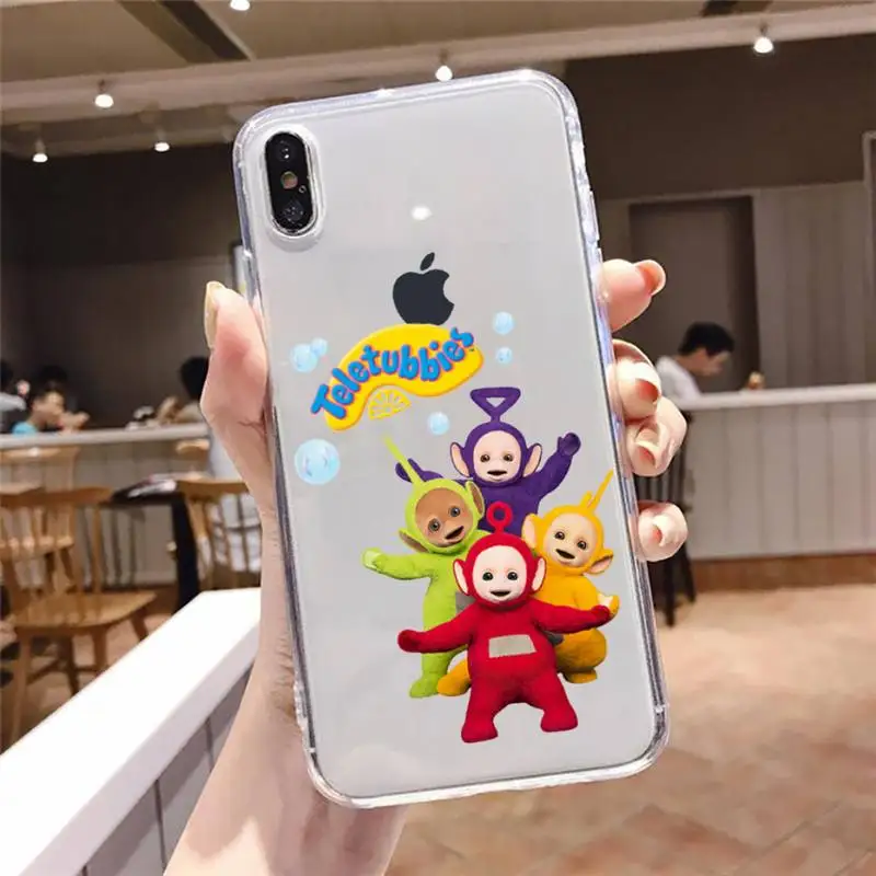 

Teletubbies cute funny cartoon Phone Case Transparent soft For iphone 5 5s 5c se 6 6s 7 8 11 12 plus mini x xs xr pro max