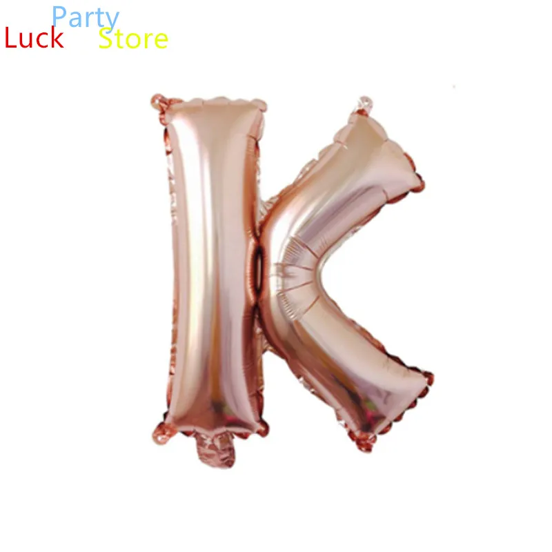 20 шт 16 дюймов Английский розовый золотой алфавит воздушный шар для дня рождения