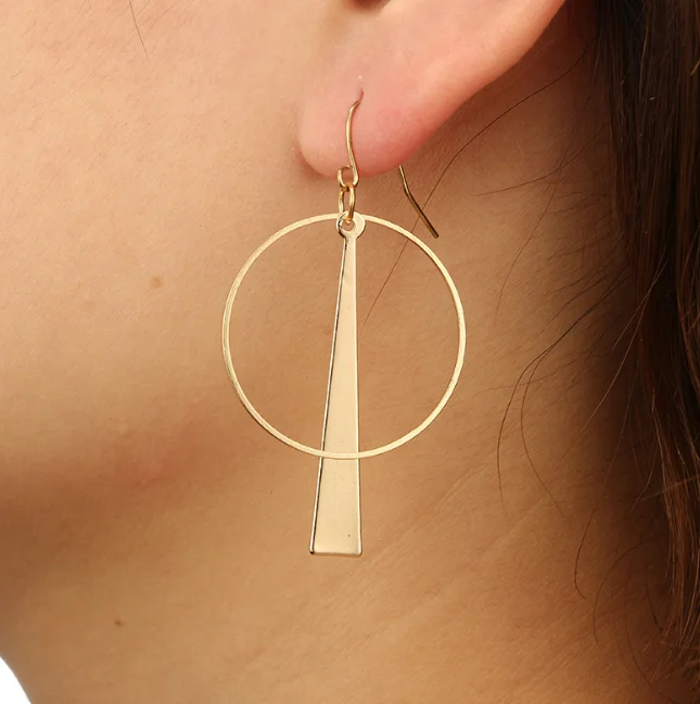 Серьги с пистолетом 2019 большие геометрические круглые серьги для женщин