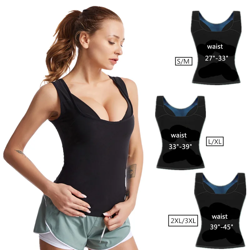 Женский жилет-сауна для тренировок в тренажерном зале майки корректирующий
