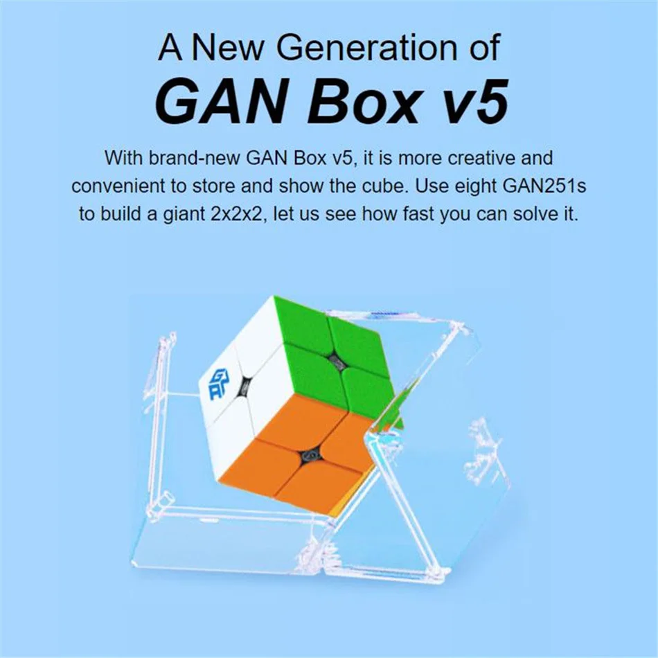 GAN251M Магнитный 2x2x2 магический куб GAN251 M 2x2 скоростной GAN 251 головоломка Gan обучающие