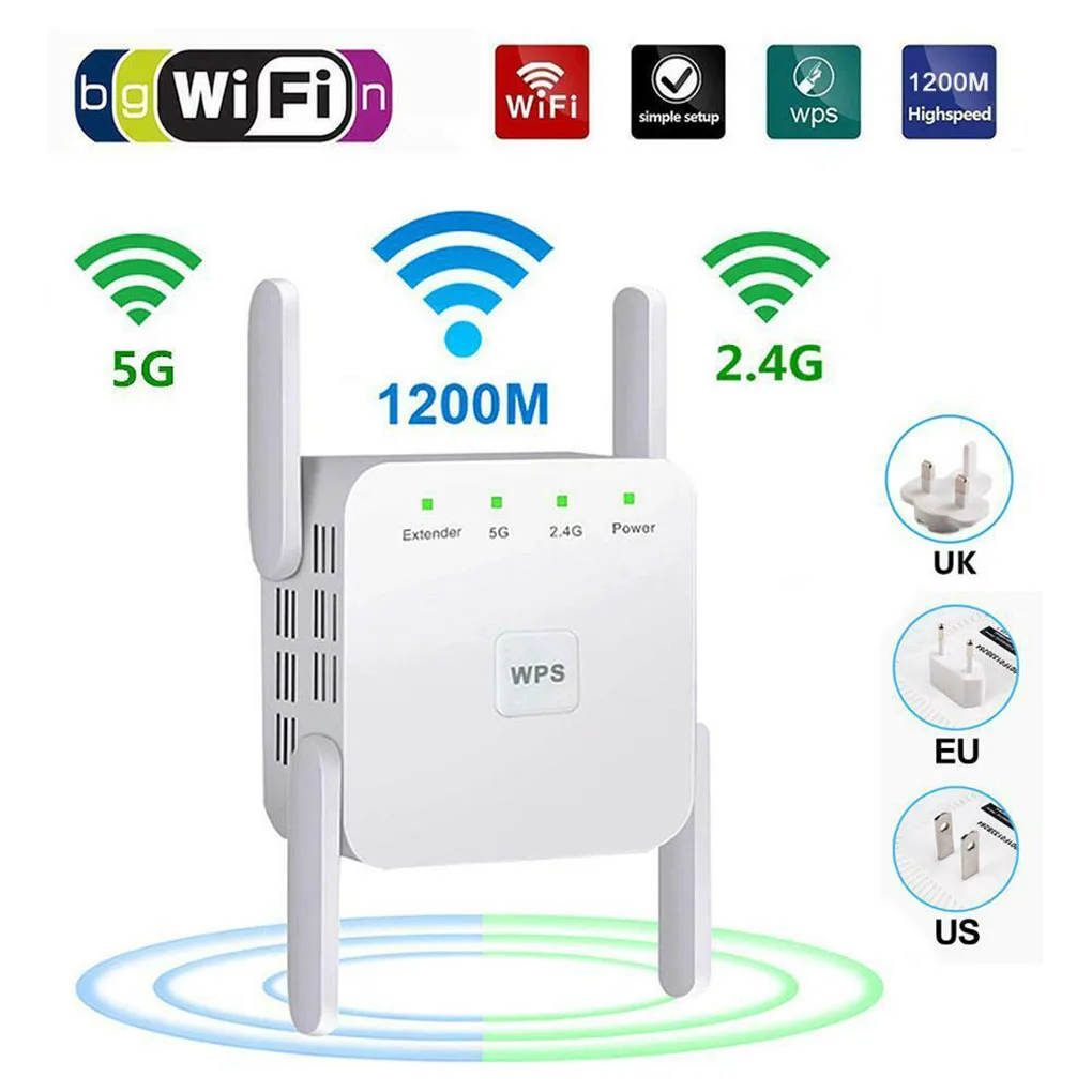 

Двухдиапазонный усилитель сигнала Wi-Fi 2,4G 5G