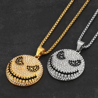 pendant smile fashion personality hip hop stainless steel jewelry for men and women necklace stn2421 kawaii gothic