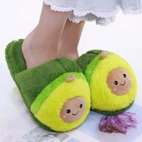 2021 new cute women flip flop avocado slippers shape home floor soft stripe slippers female shoes girls winter spring warm shoes