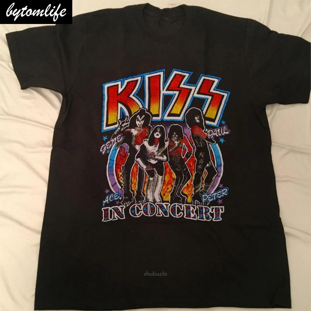 

KISS Shirt Vintage tshirt 1979 Alive In '79 Tour Gene Simmons REPRINT t shirt men cotton men t-shirts bigger size 5XL sbz8484