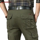 Брюки-карго мужские повседневные, хлопковые свободные штаны с множеством карманов, прямые тактические брюки в стиле милитари, спортивные штаны, большие размеры 44
