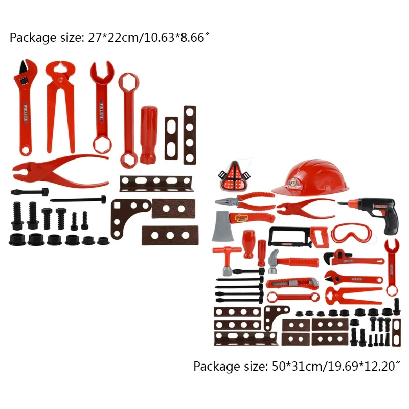 

26/51Pcs Children Garden Tools Toys Pretend Play Repair Tool Environmental Plastic Engineering Maintenance Tools Gifts
