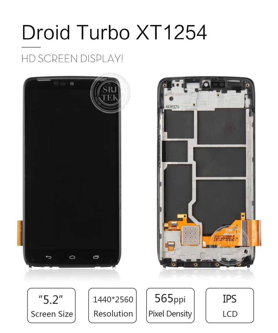 5," для Motorola Moto Droid Turbo XT1254 XT1225 ЖК-дисплей сенсорный экран дигитайзер+ рамка для Motorola Droid Turbo XT125 ЖК