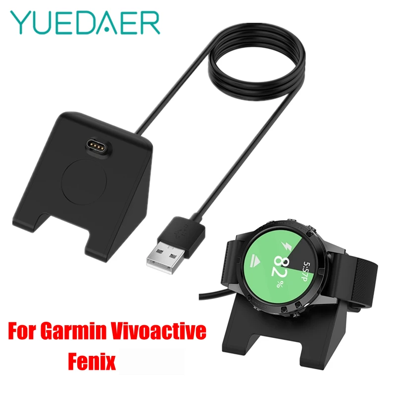 Зарядное устройство YUEDAER для док станции Garmin Fenix 5 5X 5S 6 6S 6X Plus USB кабель зарядки