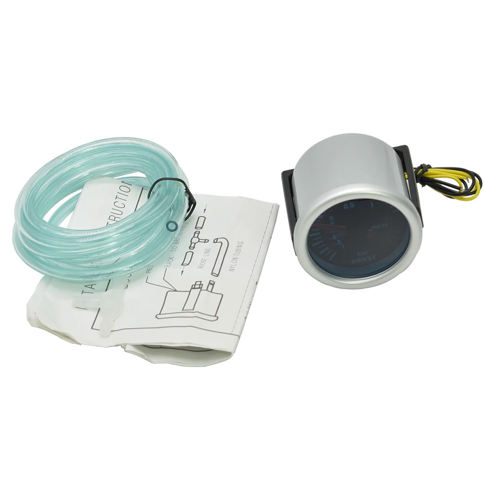 Автомобильная указка Dragon 52 мм с белой подсветкой турбо Датчик давления 1 ~ 2 Бар