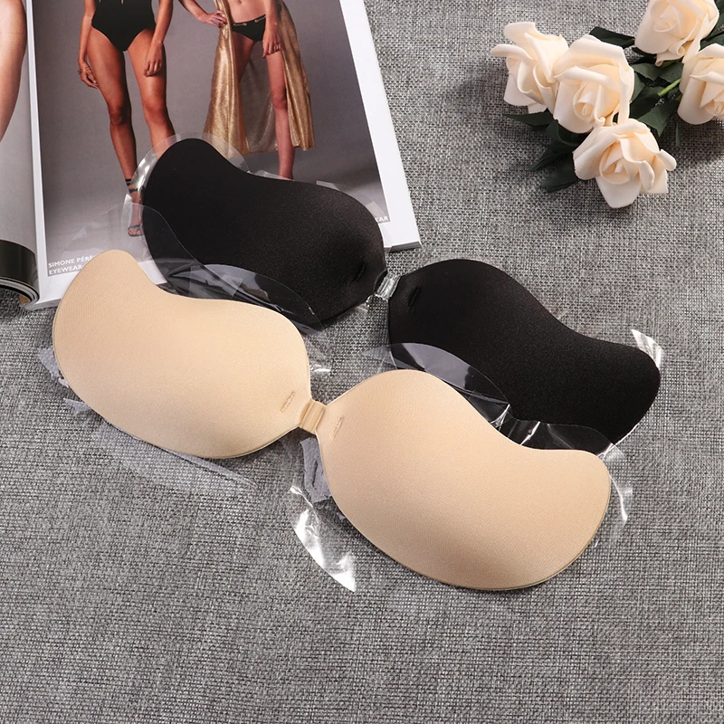 

Sexy Women's bra Invisible Push Up Bra Self-Adhesive Silicone Seamless Front Closure Sticky Backless Strapless Bra