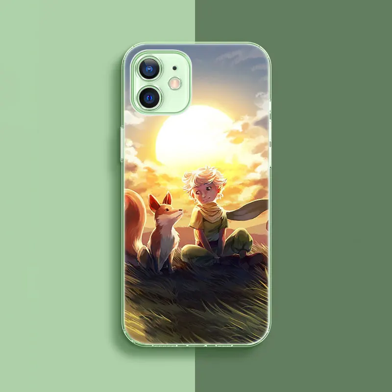 Силиконовый чехол The Little Prince fox для Apple iPhone 13 12 Mini 11 Pro XS Max X XR 6 6S 7 8 Plus 5 SE 2020 мягкий -