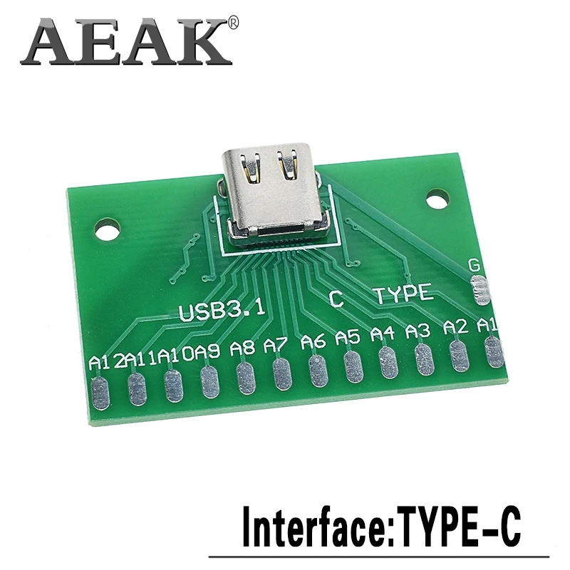 AEAK 5 шт. USB Штекерный разъем/мини микро адаптер DIP гнездовой разъем 2 54 Разъем B Type C