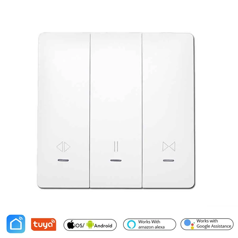 

Tuya Zigbee 3.0 Smart Curtain Switch EU Button Switches 100-240V Voice Control Work With Alexa Google Home Smart Home