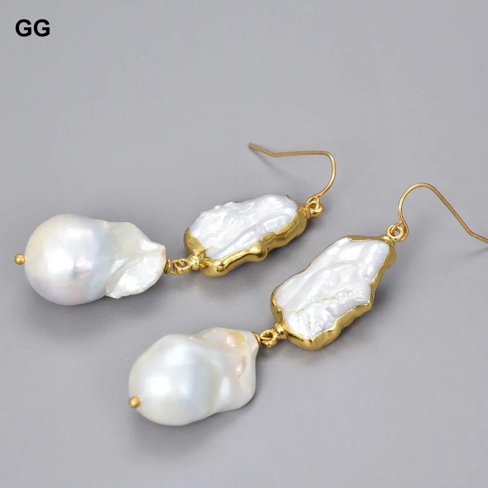 GG ювелирные изделия Пресноводный Культивированный белый жемчуг Biwa Keshi