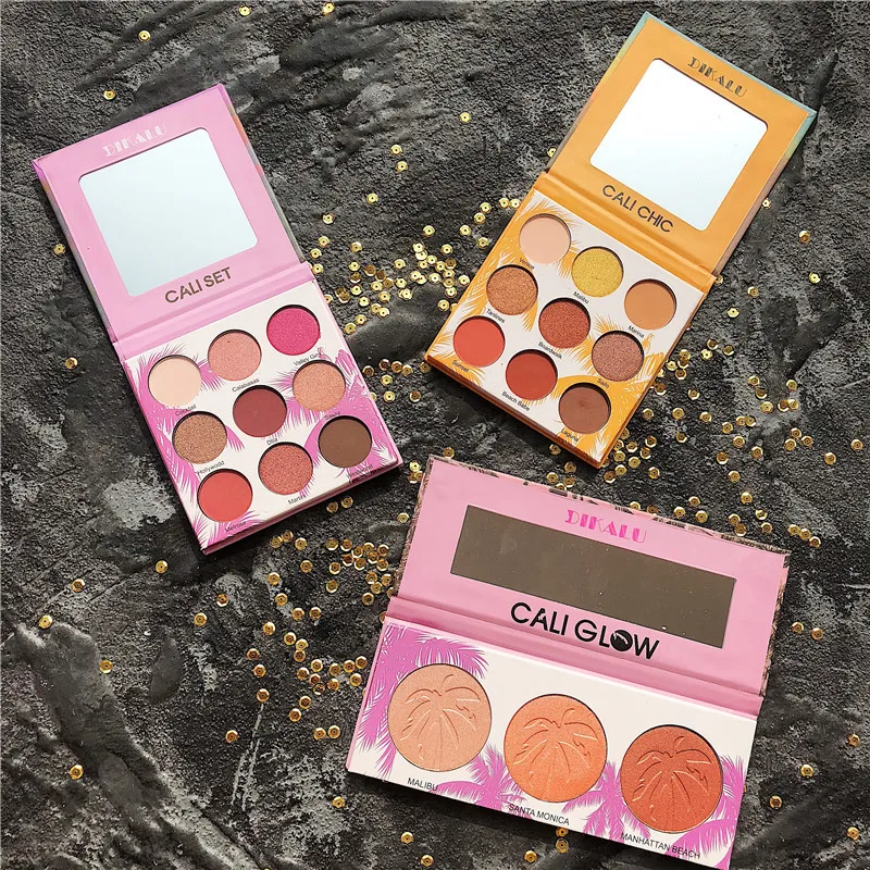 Брендовая Роскошная Палитра теней для век 2 шт. матовые тени 9 цветов бархатный