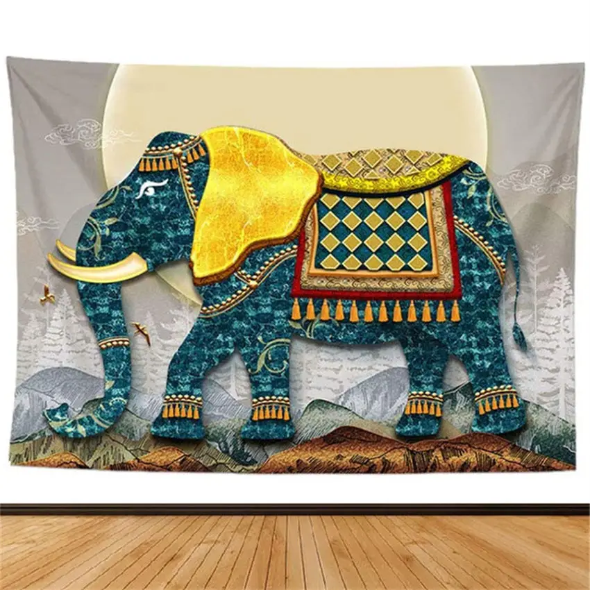 

Одеяло на стену с изображением животных, львины, слона, белой акулы