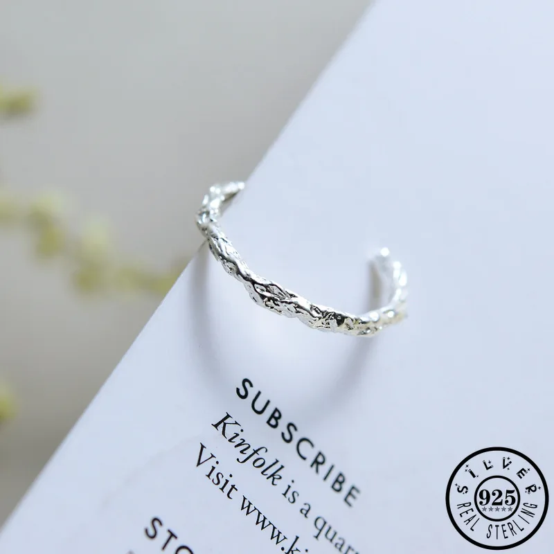 100% реальные 925 стерлингового серебра миди открытый палец кольцо для женщин в