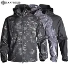 Куртка Shark Skin в стиле милитари для мужчин и женщин, водонепроницаемая ветровка, теплое пальто с капюшоном, мягкая тактическая куртка, комплект для охоты