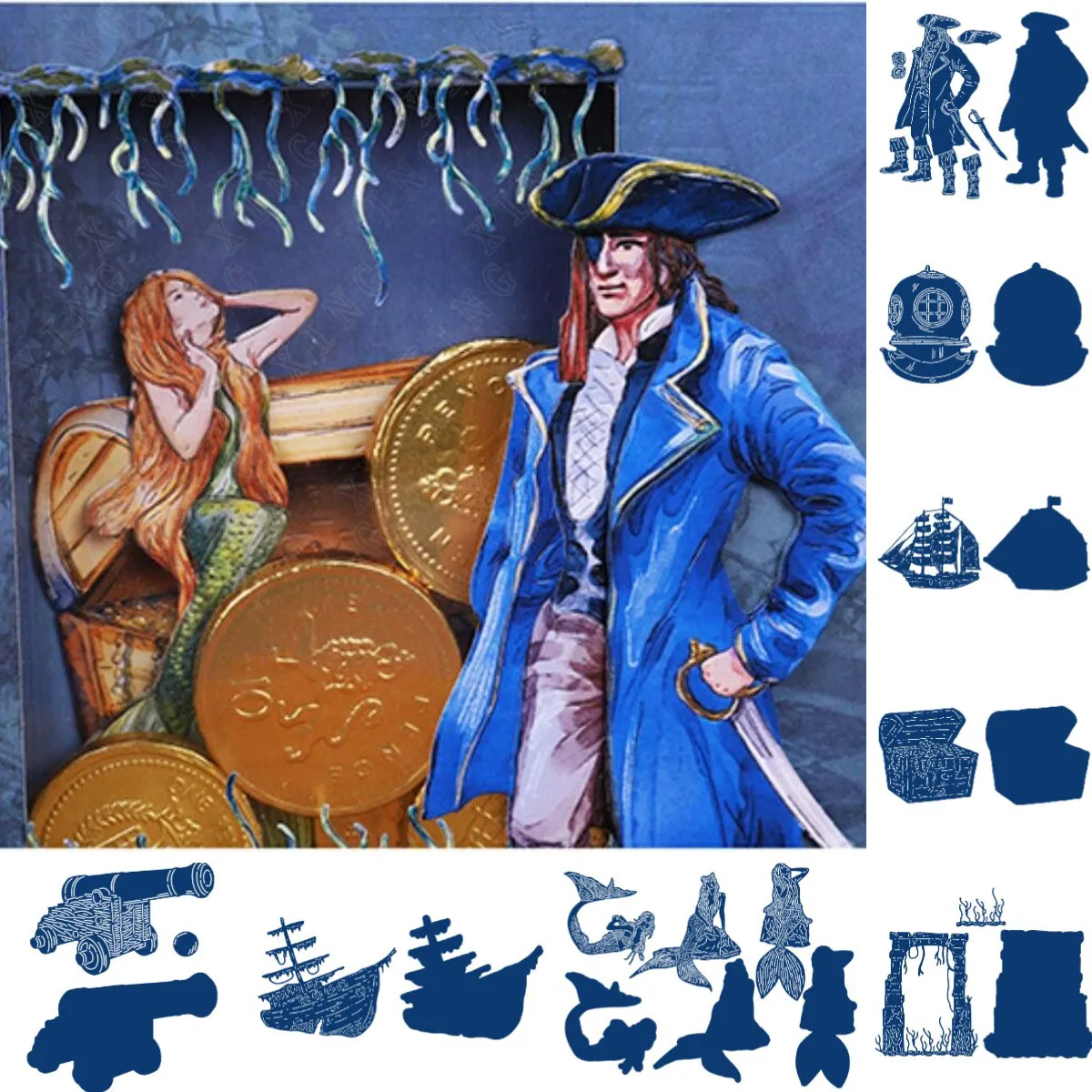 Горячая Распродажа новая форма пиратский пегат коробка для сокровищ шлем старые