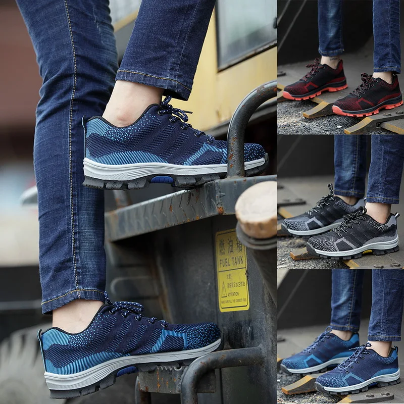 Мужская промышленная конструкция жесткая обувь мужские дышащие рабочие