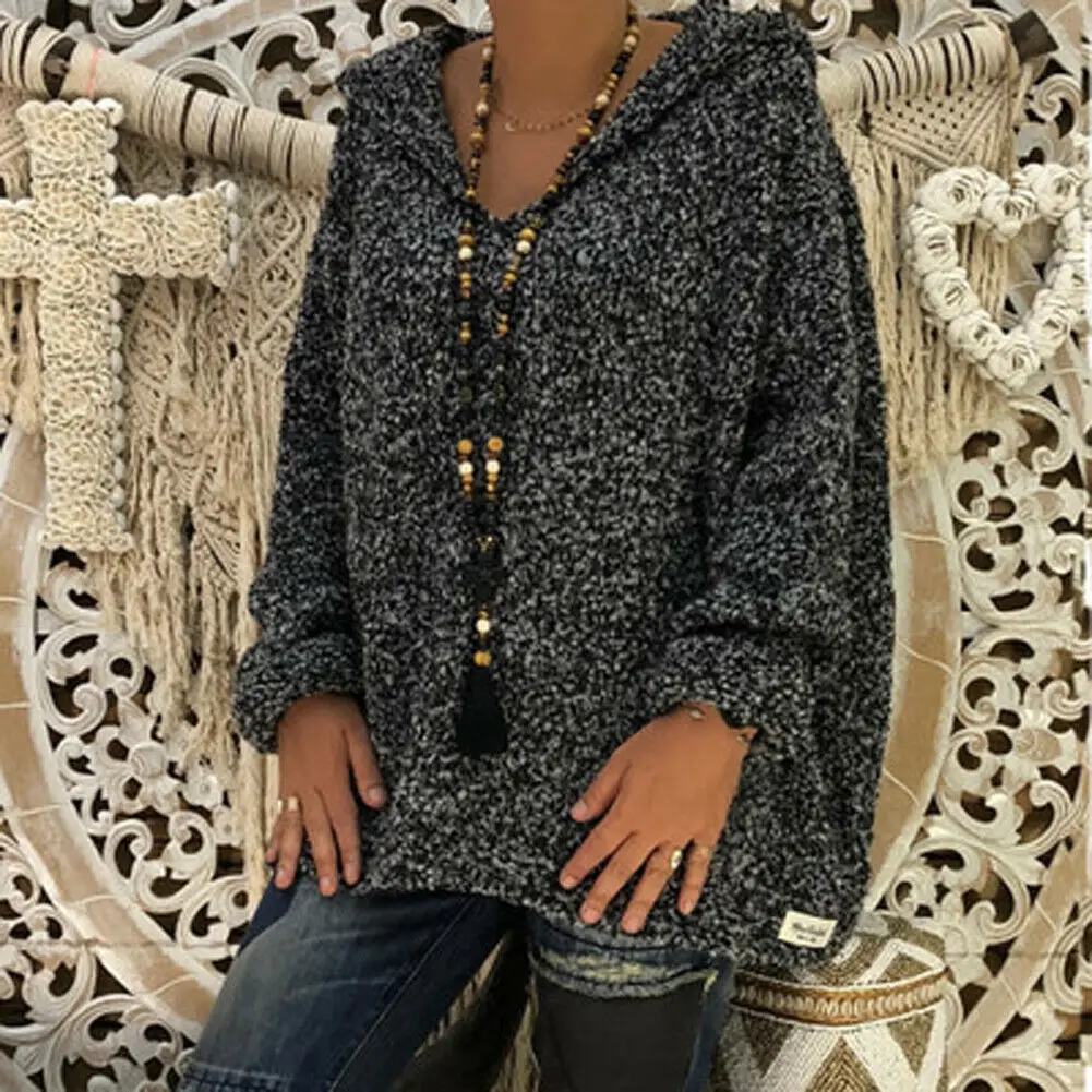 Серый толстый свитер женская зимняя пушистая куртка флисовая Меховая Верхняя