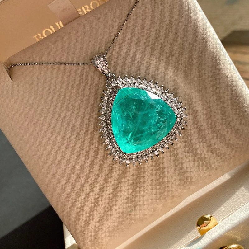 Роскошные геометрические искусственные украшения Paraiba для женщин из розового