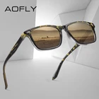 Солнцезащитные очки AOFLY поляризационные для мужчин и женщин, ультралегкие квадратные очки из ацетата с гибкой оправой, с антибликовым покрытием UV400, 2021