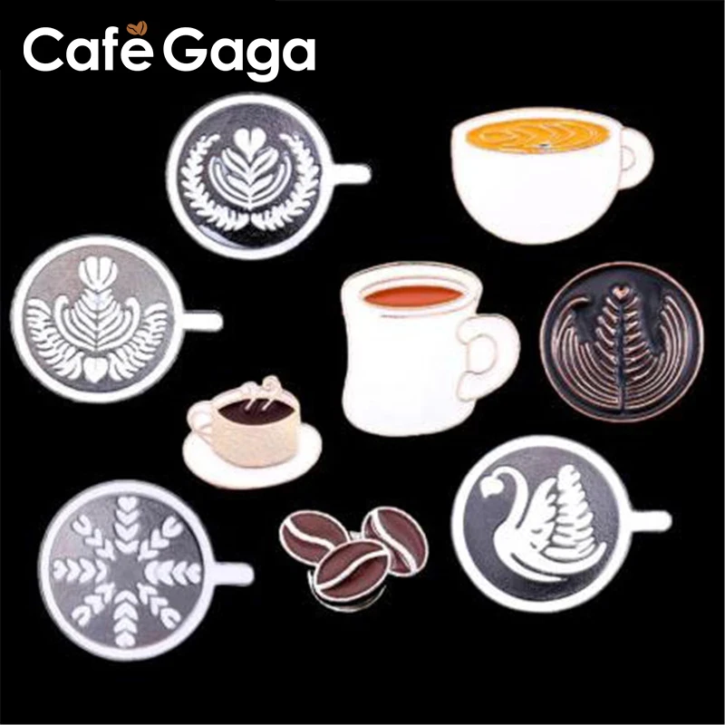 

Barista brooch metal drip brooch accessory retro coffee machine coffee machine cup commemorative badge birthday gift