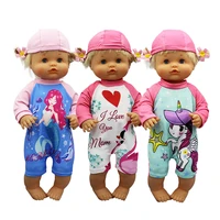 2020 new printed onesie doll clothes fit 42cm nenuco doll nenuco su hermanita doll accessories