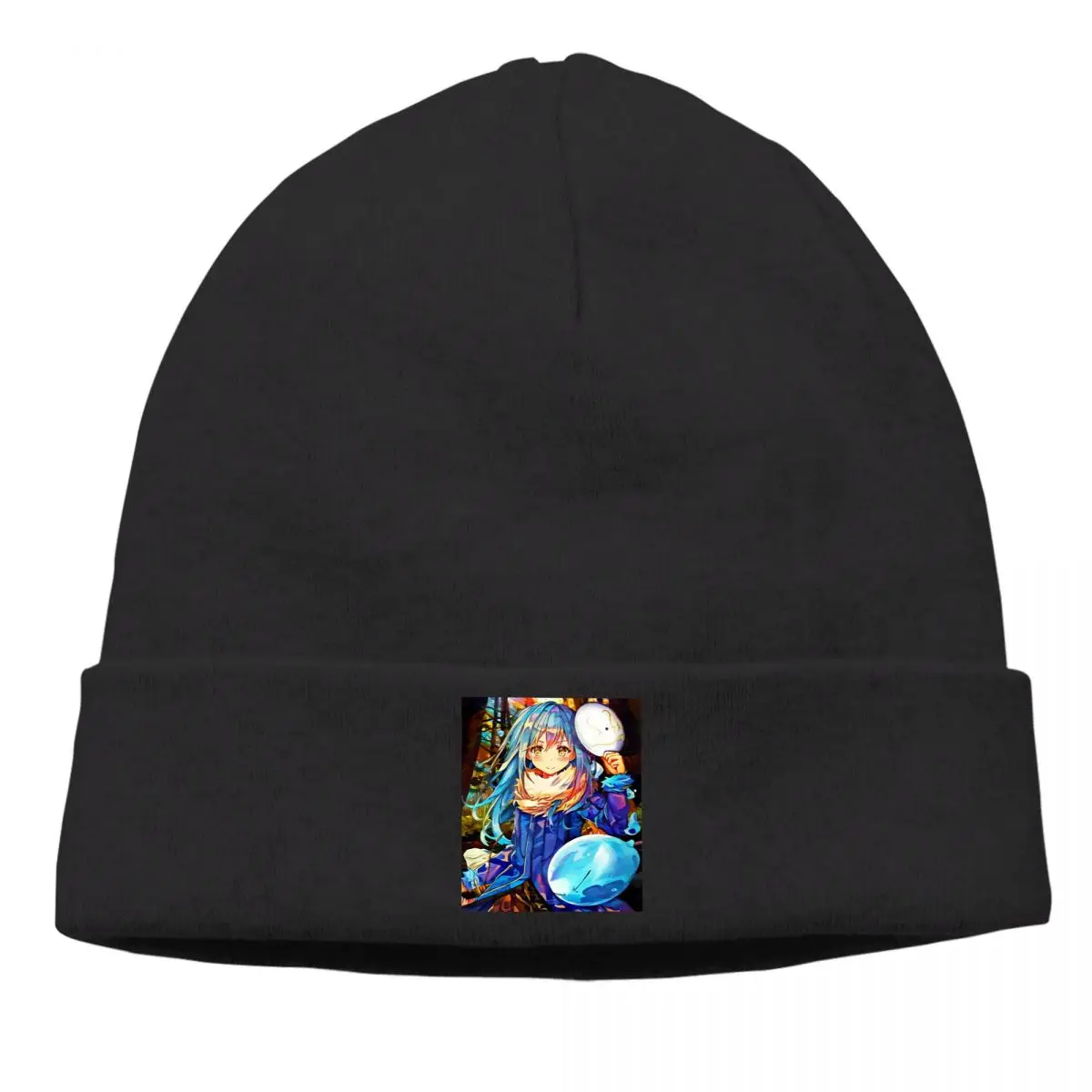 

Colorful Slime Bonnet Knitting Hat That Time I Got Reincarnated As A Slime Fantasy Novel Skullies Beanies CapsNovelty Fabric Hat