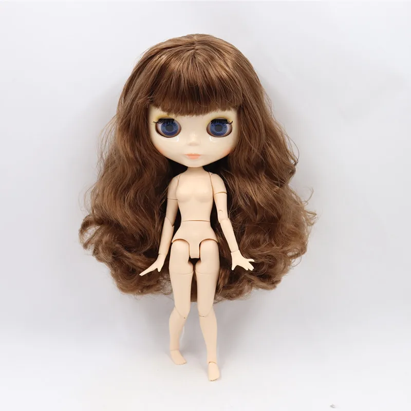 Nude doll ICY Blyth кукла Обнаженная тела 30 см игрушки BJD белое блестящее лицо с дополнительными руками AB и Лицевая панель 1/6 DIY модные куклы подарок для девочки - Цвет: Nude doll
