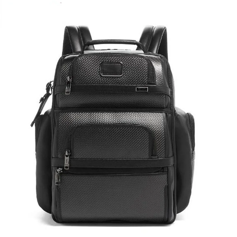 

Business Bag Large Capacity Men's Travel Backpack School Multifunctional Leather Carbon Fiber Rechargeable Backpack 2603579D3
