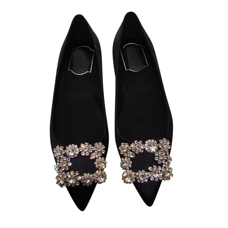 7mm heels 2 Роскошная Брендовая женская обувь; свадебные женские модельные туфли с пряжкой и кристаллами; брендовые элегантные вечерние туфли; повседневные лоферы; zapatos mujer - Цвет: 7mm heels 2