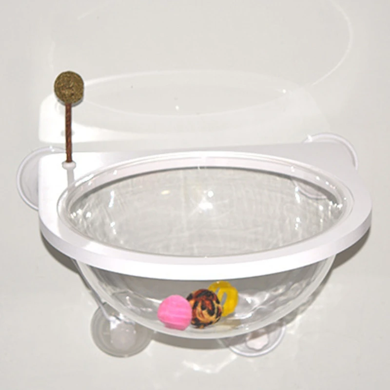 

Cat Litter Wall Suction Cup Cat Observation Deck Acrylic Space Capsule Cage Decoration Household Cat Toys Entertainment