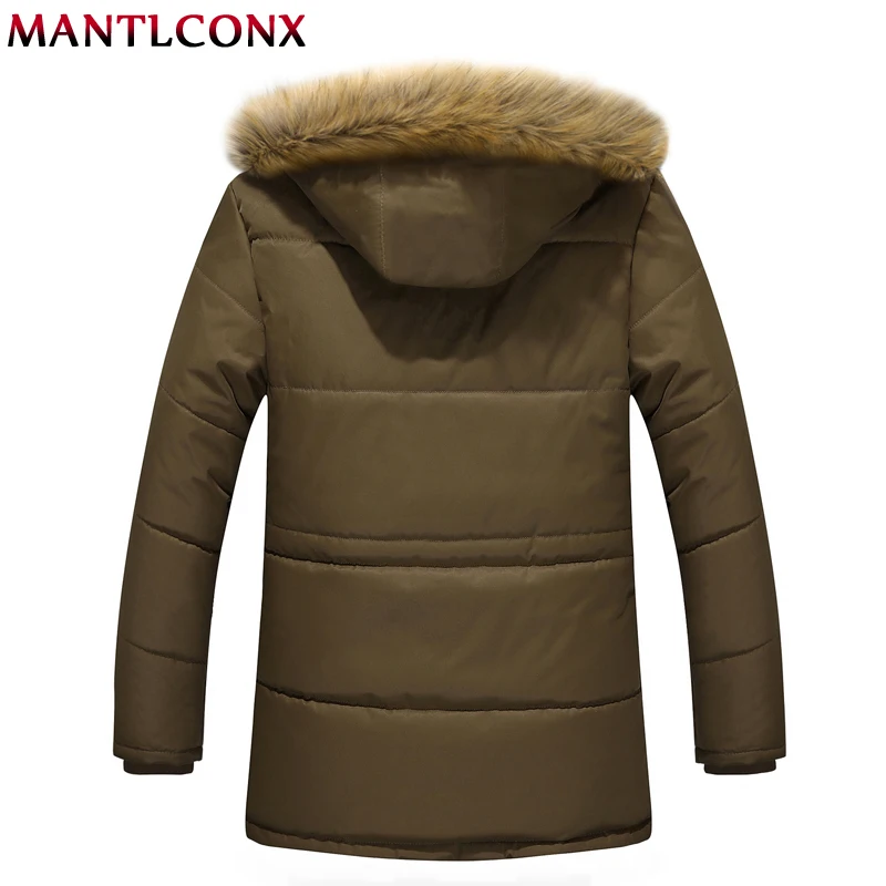 MANTLCONX Men Winter Wool Jackets Coats Thick Cotton Casual Fashion Man Parkas Large Size Jackets Jaqueta Outwear Coat Men