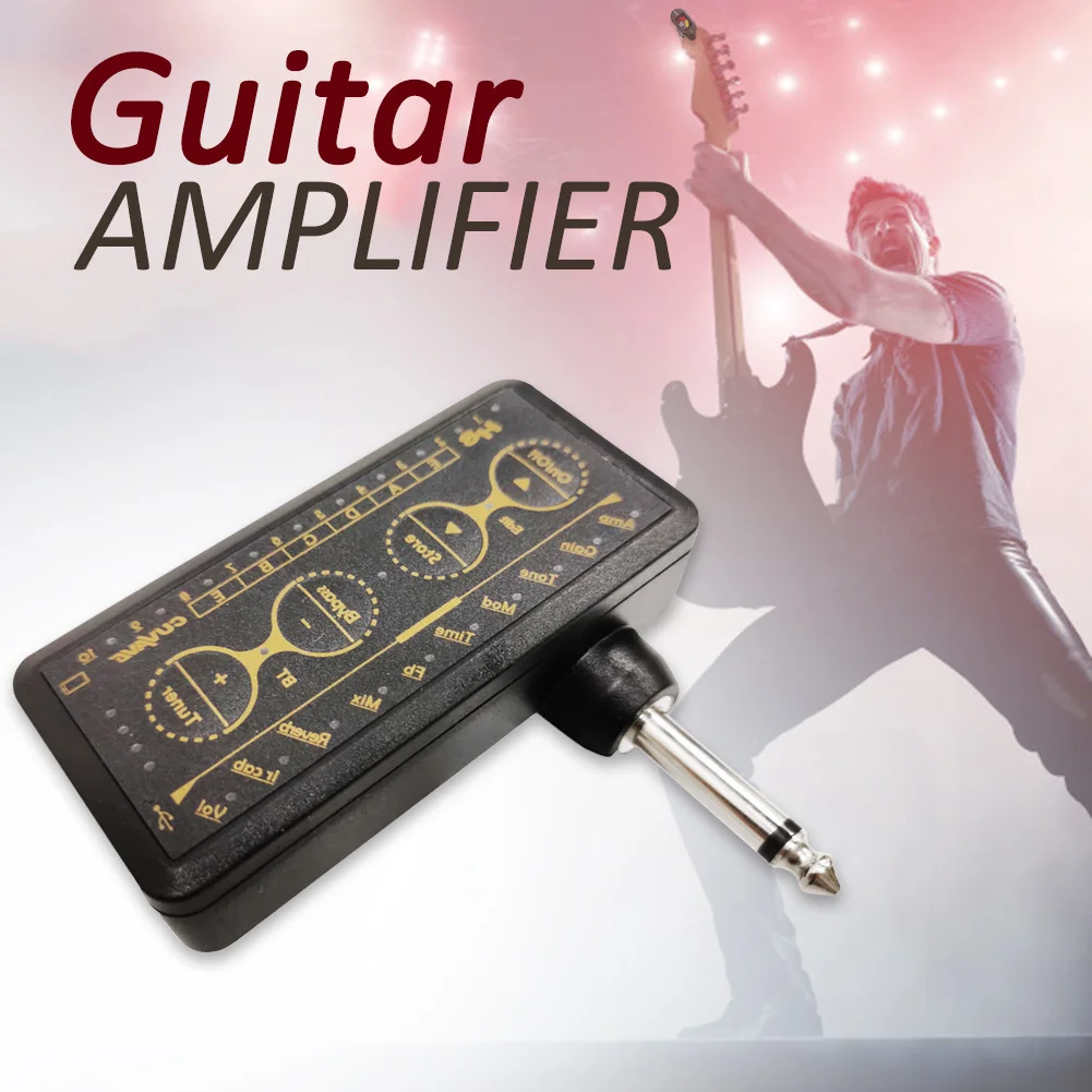 

CUVAVE Electric Guitar Amplifier Portable Mini Headphone Amp Effector Parts