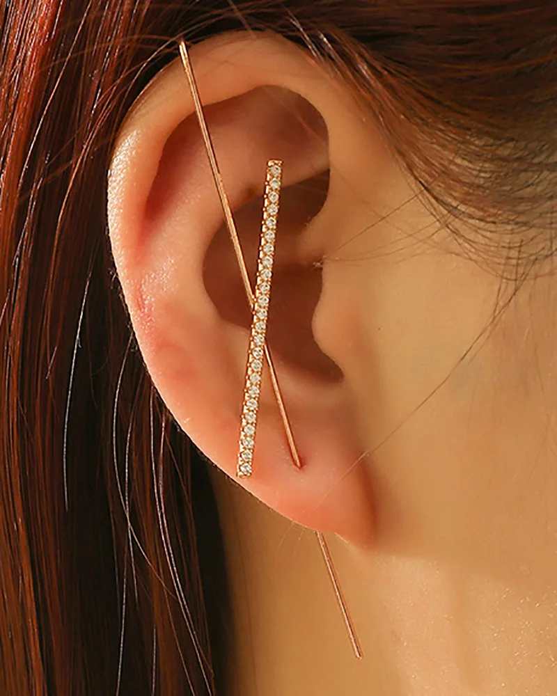 Серьги-клипсы для пирсинга на гусеничном крючке женские модные ювелирные