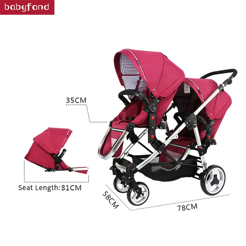 Babyfond детская коляска с высоким ландшафтом двухходовая может сидеть лежа легкая