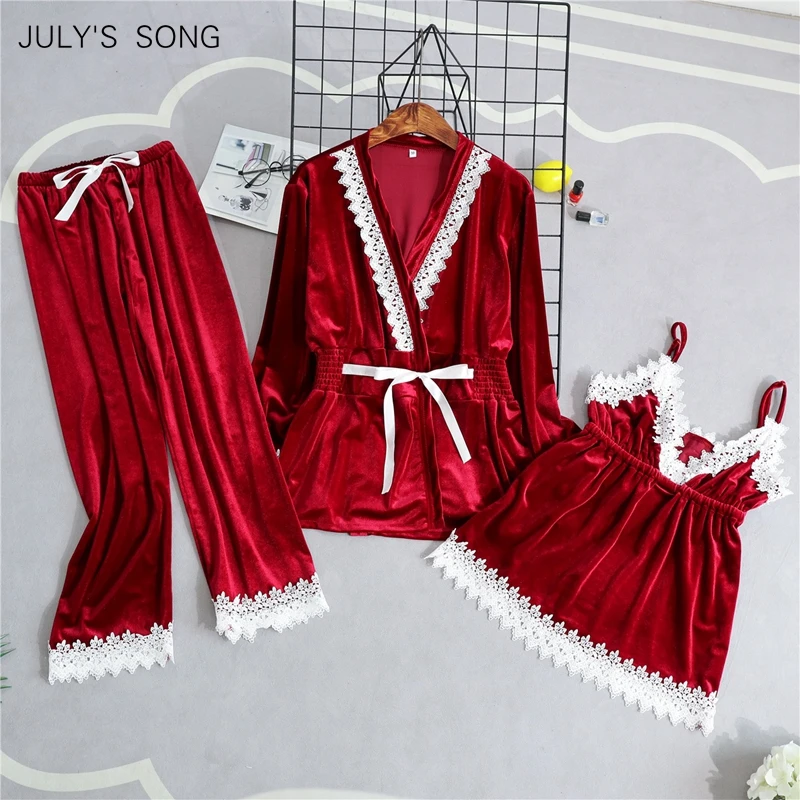 

Пижама JULY'S SONG женская, бархатная, с длинным рукавом