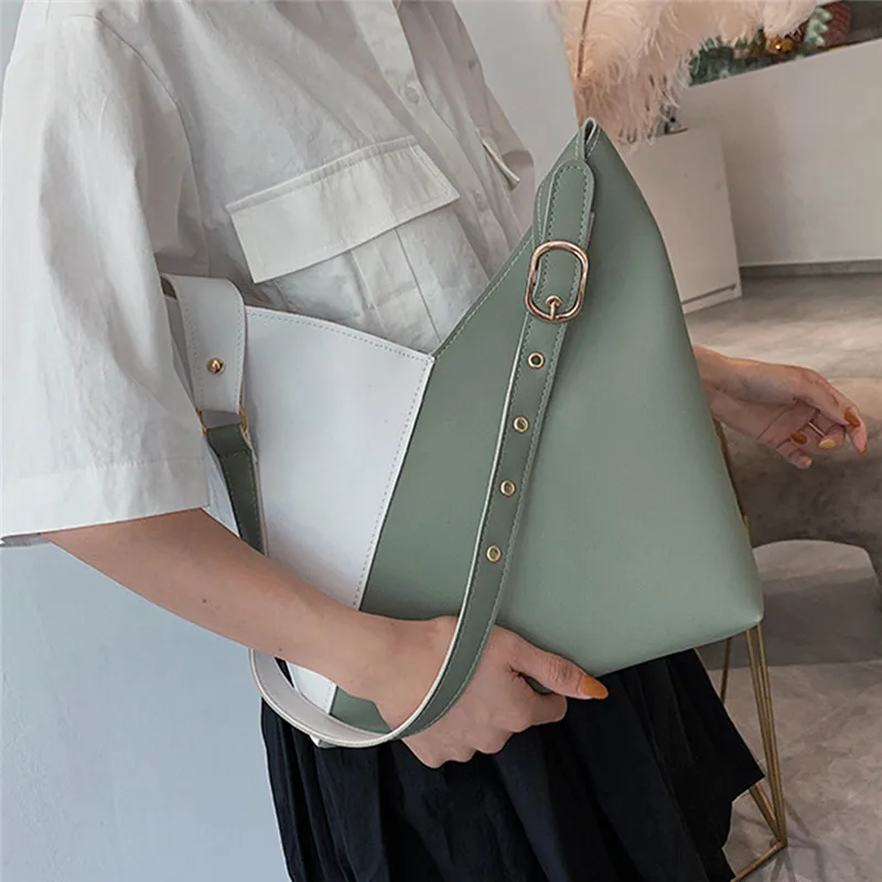 

Сумка-мешок женская из искусственной кожи, с отделением на плечо