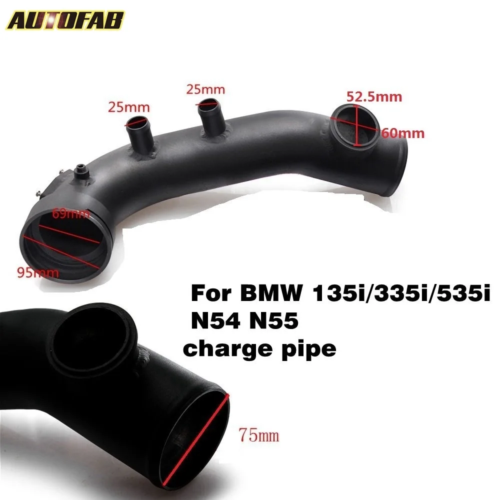 Black Aluminum IntakeTurb Charge Pipe for BMW 07+ N54 135i 335 i is xi AF-BWTK001P |