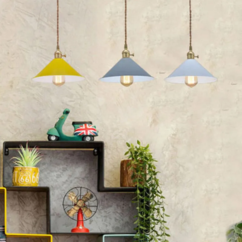 Современные разноцветные подвесные светильники E27 лампа для бара кабинета